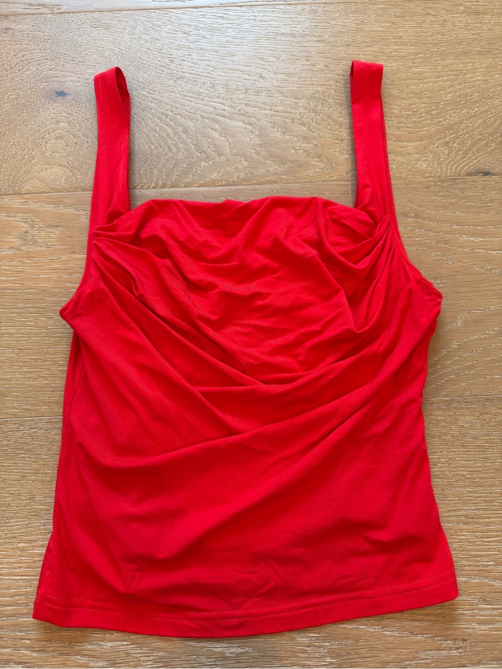 Red Cowl Neck Camisole Tank Top